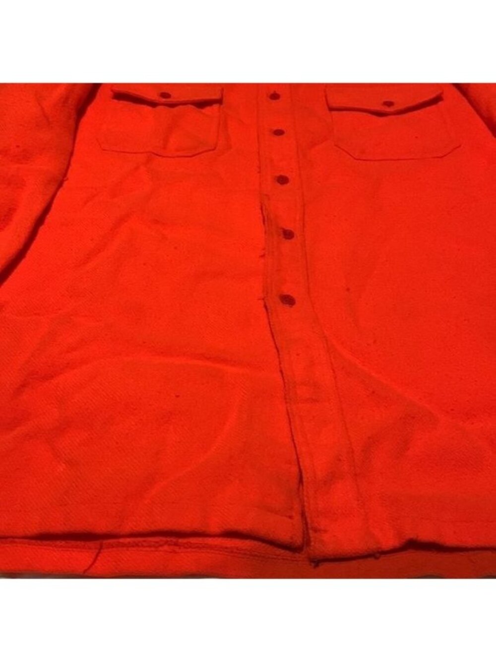 Vintage Hi-Gear Orange Button-Up Shirt XL Long Sleeve 100% Acrylic - Picture 6 of 10